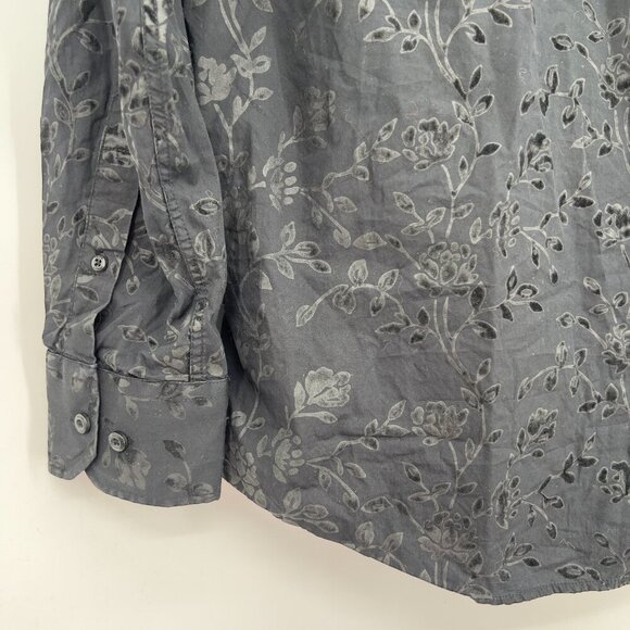 Tallia Men’s Black Floral Button Down Shirt Long Sleeve Size M Neck 15.5 - Picture 7 of 11